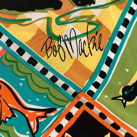 Bob Mackie silk scarf wearable art - Picture 6 of 6